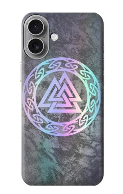 W3833 Valknut Odin Wotans Knot Hrungnir Heart Hard Case and Leather Flip Case For iPhone 16 plus