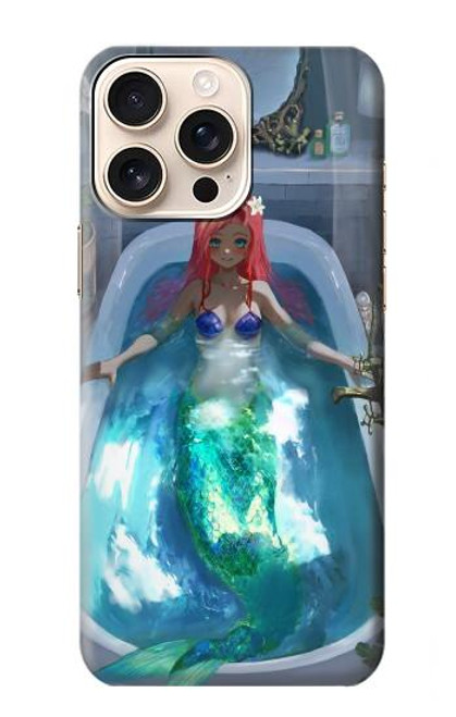 W3912 Cute Little Mermaid Aqua Spa Hard Case and Leather Flip Case For iPhone 16 pro max