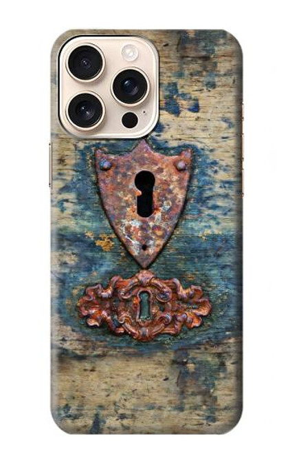 W3955 Vintage Keyhole Weather Door Hard Case and Leather Flip Case For iPhone 16 pro max