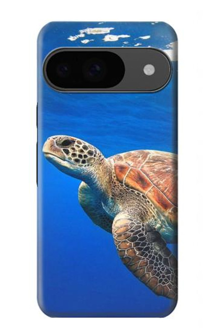 W3898 Sea Turtle Hard Case and Leather Flip Case For Google Pixel 9