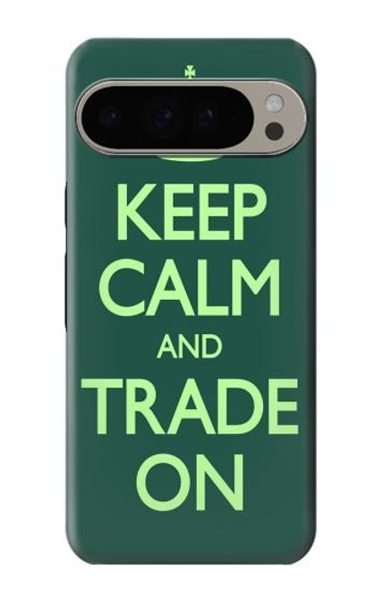 W3862 Keep Calm and Trade On Hard Case and Leather Flip Case For Google Pixel 9 Pro XL