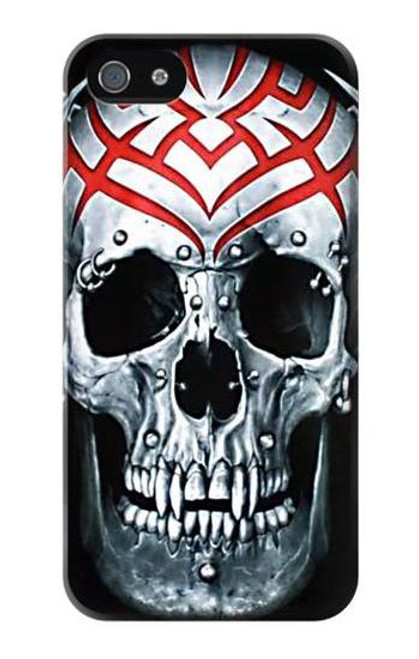 W0223 Vampire Skull Tattoo Hard Case and Leather Flip Case For iPhone 5 5S SE