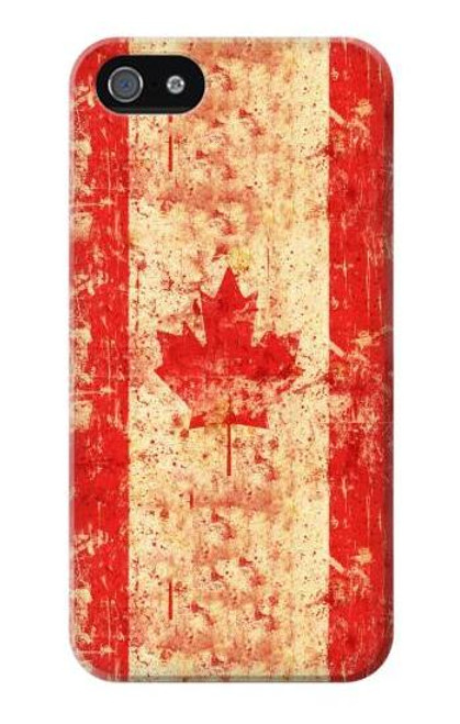 W1603 Canada Flag Old Vintage Hard Case and Leather Flip Case For iPhone 5 5S SE