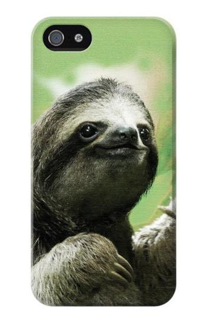 W2708 Smiling Sloth Hard Case and Leather Flip Case For iPhone 5 5S SE