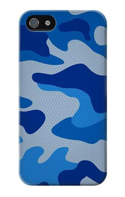 W2958 Army Blue Camo Camouflage Hard Case and Leather Flip Case For iPhone 5 5S SE