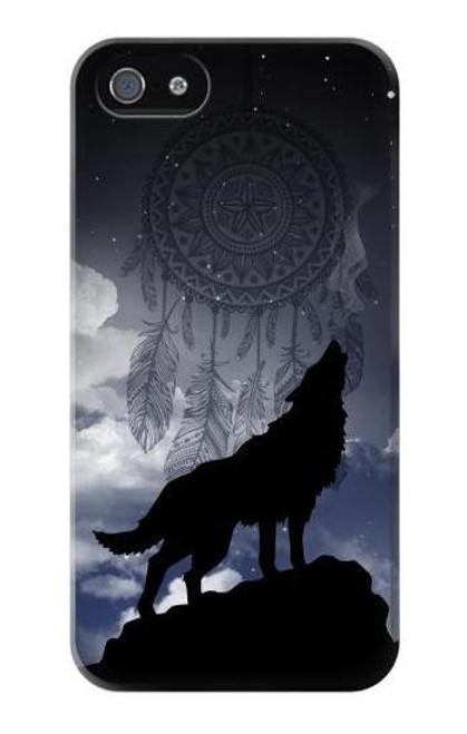 W3011 Dream Catcher Wolf Howling Hard Case and Leather Flip Case For iPhone 5 5S SE