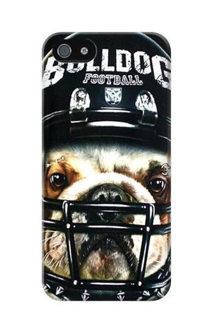 W0098 Bulldog American Football Hard Case and Leather Flip Case For iPhone 5C