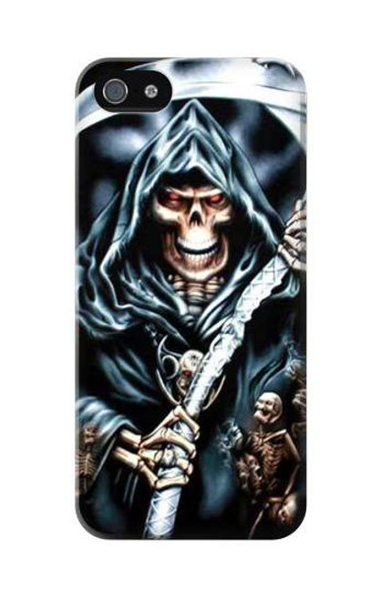 W0295 Grim Reaper Hard Case and Leather Flip Case For iPhone 5C