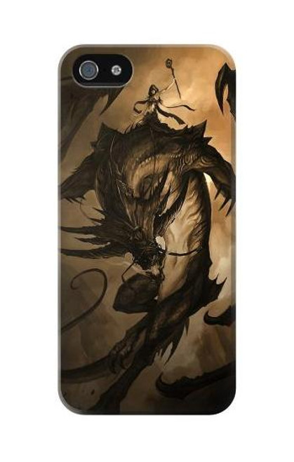 W0388 Dragon Rider Hard Case and Leather Flip Case For iPhone 5C