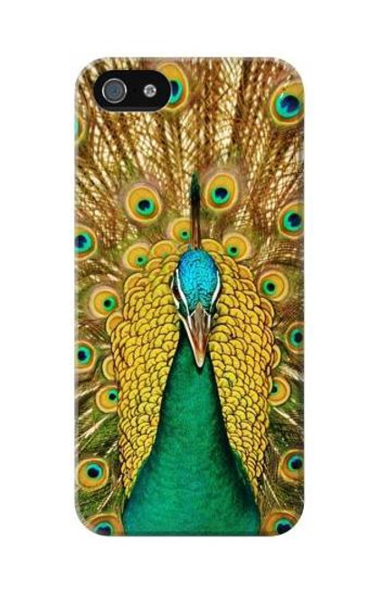 W0513 Peacock Hard Case and Leather Flip Case For iPhone 5C