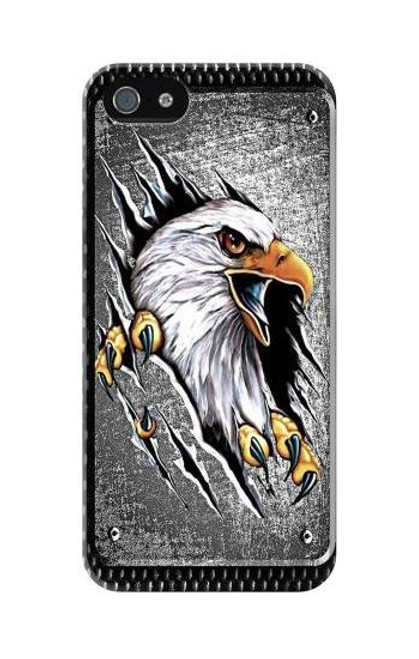 W0855 Eagle Metal Hard Case and Leather Flip Case For iPhone 5C