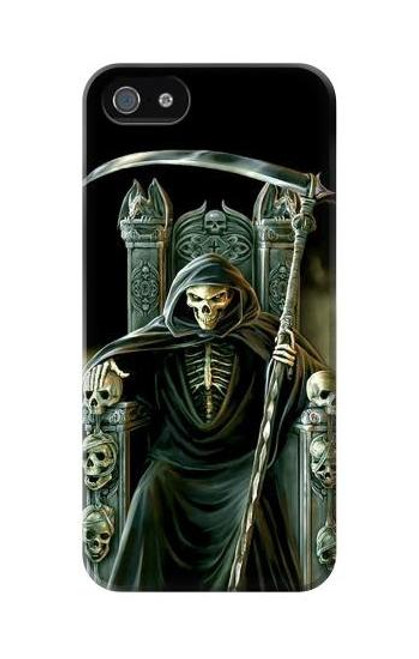 W1024 Grim Reaper Skeleton King Hard Case and Leather Flip Case For iPhone 5C