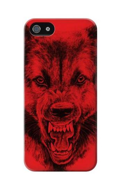 W1090 Red Wolf Hard Case and Leather Flip Case For iPhone 5C