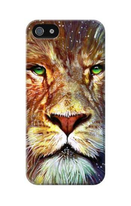 W1354 Lion Hard Case and Leather Flip Case For iPhone 5C