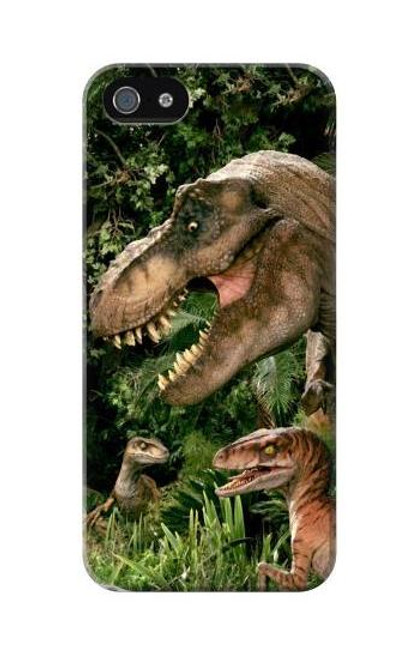 W1452 Trex Raptor Dinosaur Hard Case and Leather Flip Case For iPhone 5C