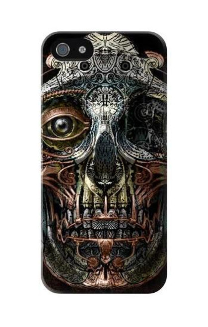W1685 Steampunk Skull Head Hard Case and Leather Flip Case For iPhone 5C