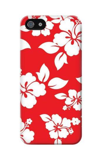 W1949 Hawaiian Hibiscus Pattern Hard Case and Leather Flip Case For iPhone 5C