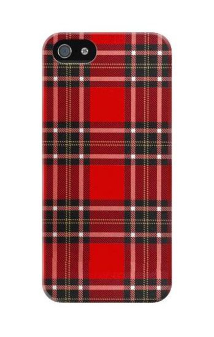 W2374 Tartan Red Pattern Hard Case and Leather Flip Case For iPhone 5C