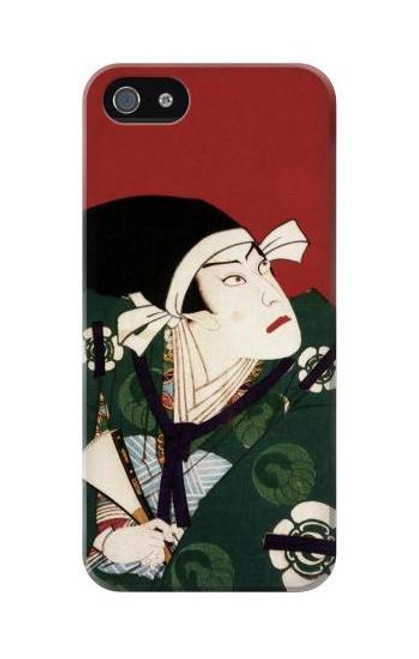 W2498 Japan Art Toyohara Kunichika Hard Case and Leather Flip Case For iPhone 5C