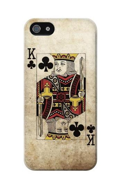 W2528 Poker King Card Hard Case and Leather Flip Case For iPhone 5C