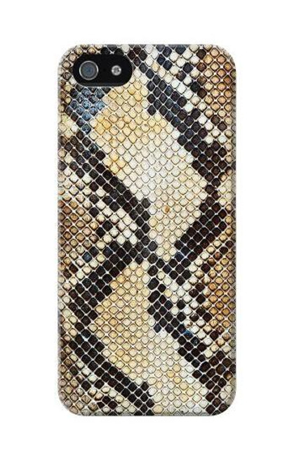 W2703 Snake Skin Texture Graphic Printed Hard Case and Leather Flip Case For iPhone 5C