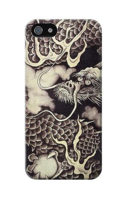 W2719 Japan Painting Dragon Hard Case and Leather Flip Case For iPhone 5C