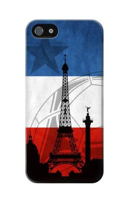 W2980 France Football Soccer Euro 2016 Hard Case and Leather Flip Case For iPhone 5C