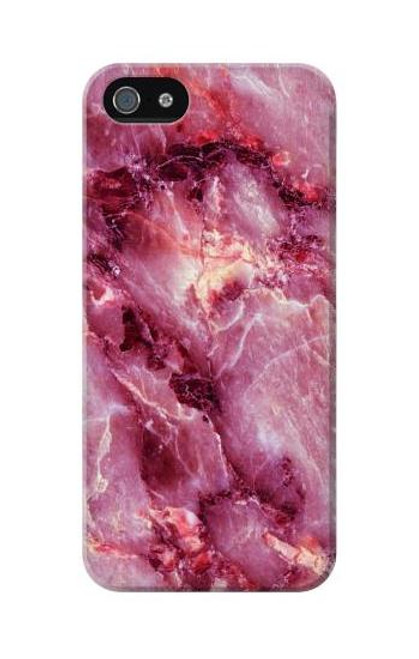 W3052 Pink Marble Graphic Printed Hard Case and Leather Flip Case For iPhone 5C