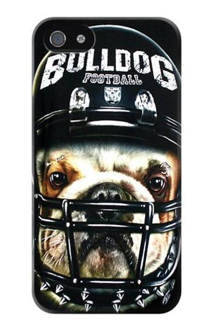 W0098 Bulldog American Football Hard Case and Leather Flip Case For iPhone 4 4S