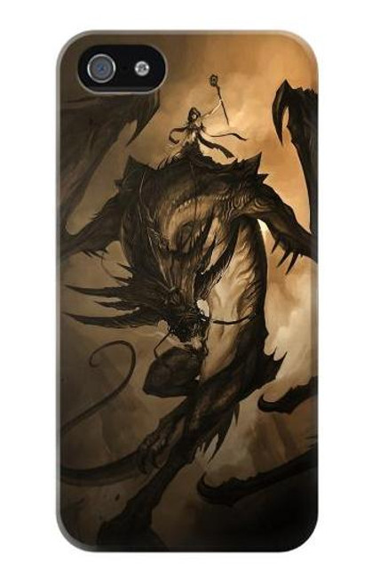 W0388 Dragon Rider Hard Case and Leather Flip Case For iPhone 4 4S