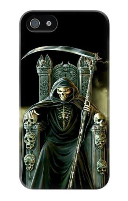 W1024 Grim Reaper Skeleton King Hard Case and Leather Flip Case For iPhone 4 4S