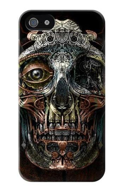 W1685 Steampunk Skull Head Hard Case and Leather Flip Case For iPhone 4 4S