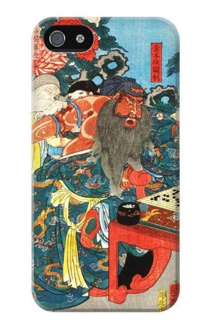 W1826 Utagawa Kuniyoshi Guan Yu Hard Case and Leather Flip Case For iPhone 4 4S