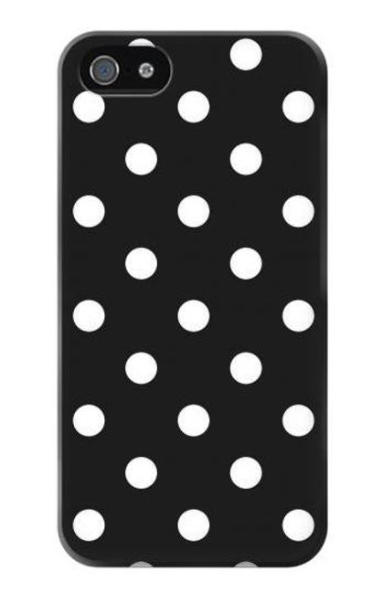 W2299 Black Polka Dots Hard Case and Leather Flip Case For iPhone 4 4S