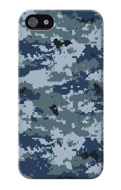 W2346 Navy Camo Camouflage Graphic Hard Case and Leather Flip Case For iPhone 4 4S