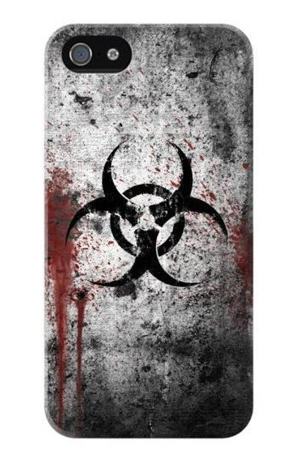 W2440 Biohazards Biological Hazard Hard Case and Leather Flip Case For iPhone 4 4S