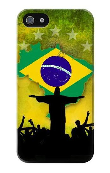 W2981 Brazil Football Soccer Copa 2016 Hard Case and Leather Flip Case For iPhone 4 4S