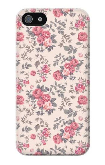 W3095 Vintage Rose Pattern Hard Case and Leather Flip Case For iPhone 4 4S