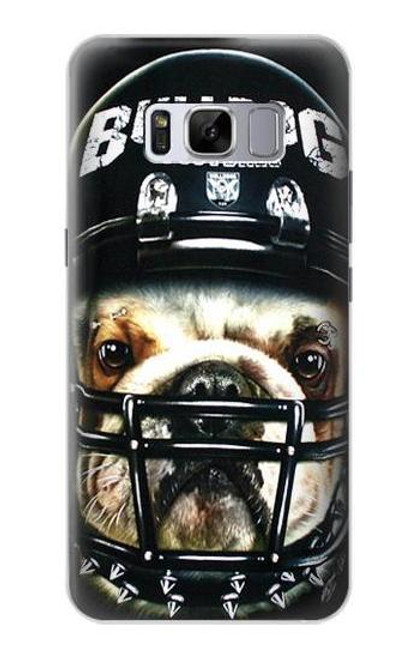 W0098 Bulldog American Football Hard Case and Leather Flip Case For Samsung Galaxy S8 Plus