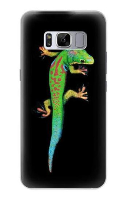 W0125 Green Madagascan Gecko Hard Case and Leather Flip Case For Samsung Galaxy S8 Plus