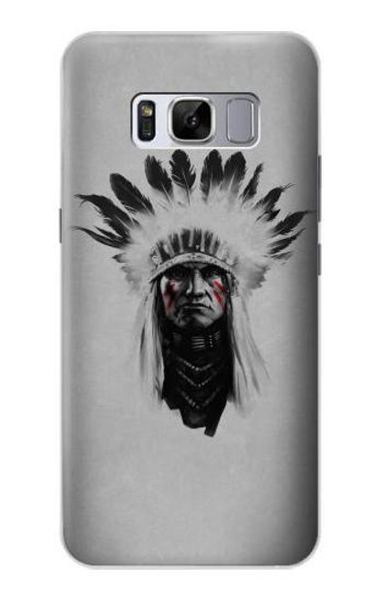 W0451 Indian Chief Hard Case and Leather Flip Case For Samsung Galaxy S8 Plus