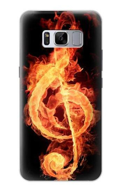 W0493 Music Note Burn Hard Case and Leather Flip Case For Samsung Galaxy S8 Plus