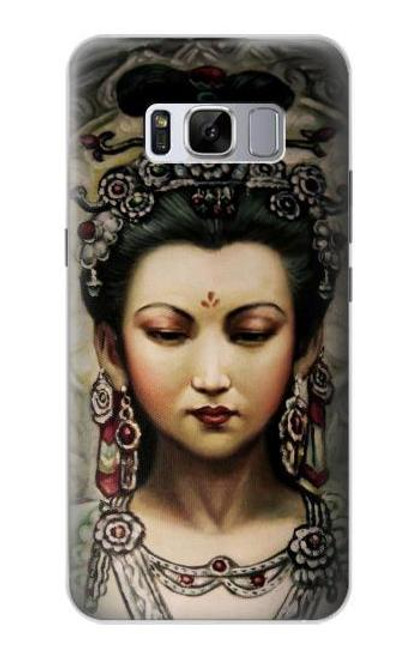 W0681 Guan Yin Hard Case and Leather Flip Case For Samsung Galaxy S8 Plus