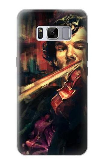 W0723 Violin Art Paint Hard Case and Leather Flip Case For Samsung Galaxy S8 Plus