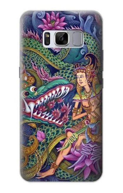 W1240 Bali Painting Hard Case and Leather Flip Case For Samsung Galaxy S8 Plus