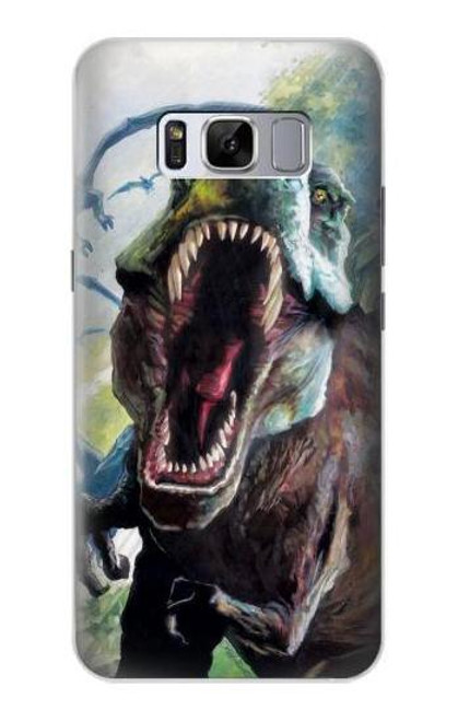 W1453 Trex Tyrannosaurus Rex Dinosaur Hard Case and Leather Flip Case For Samsung Galaxy S8 Plus