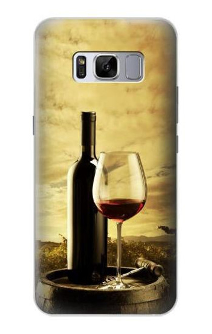 W2042 A Grape Vineyard Grapes Bottle Red Wine Hard Case and Leather Flip Case For Samsung Galaxy S8 Plus