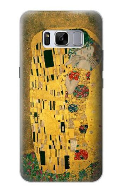 W2137 Gustav Klimt The Kiss Hard Case and Leather Flip Case For Samsung Galaxy S8 Plus