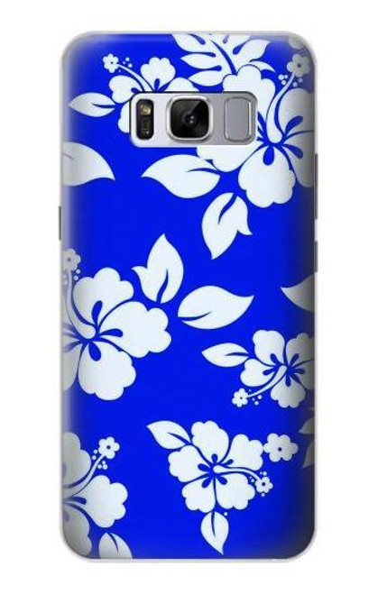 W2244 Hawaiian Hibiscus Blue Pattern Hard Case and Leather Flip Case For Samsung Galaxy S8 Plus