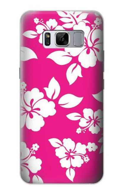 W2246 Hawaiian Hibiscus Pink Pattern Hard Case and Leather Flip Case For Samsung Galaxy S8 Plus